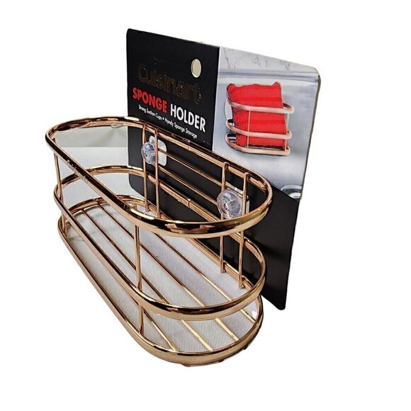 Cuisinart Sponge Basket Suction Cup Mount Kitchen Sink Tool Rack Chrome … - Picture 2 of 10
